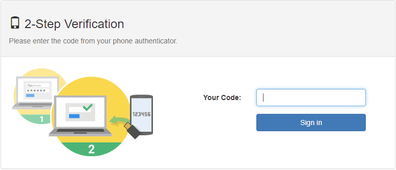 two-factor-authentication 2FA Prompt in Cerberus FTP Server