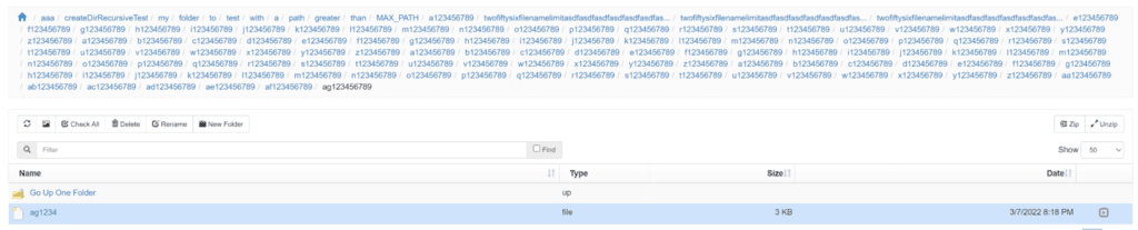 Failed Navigation at Path Length Limit